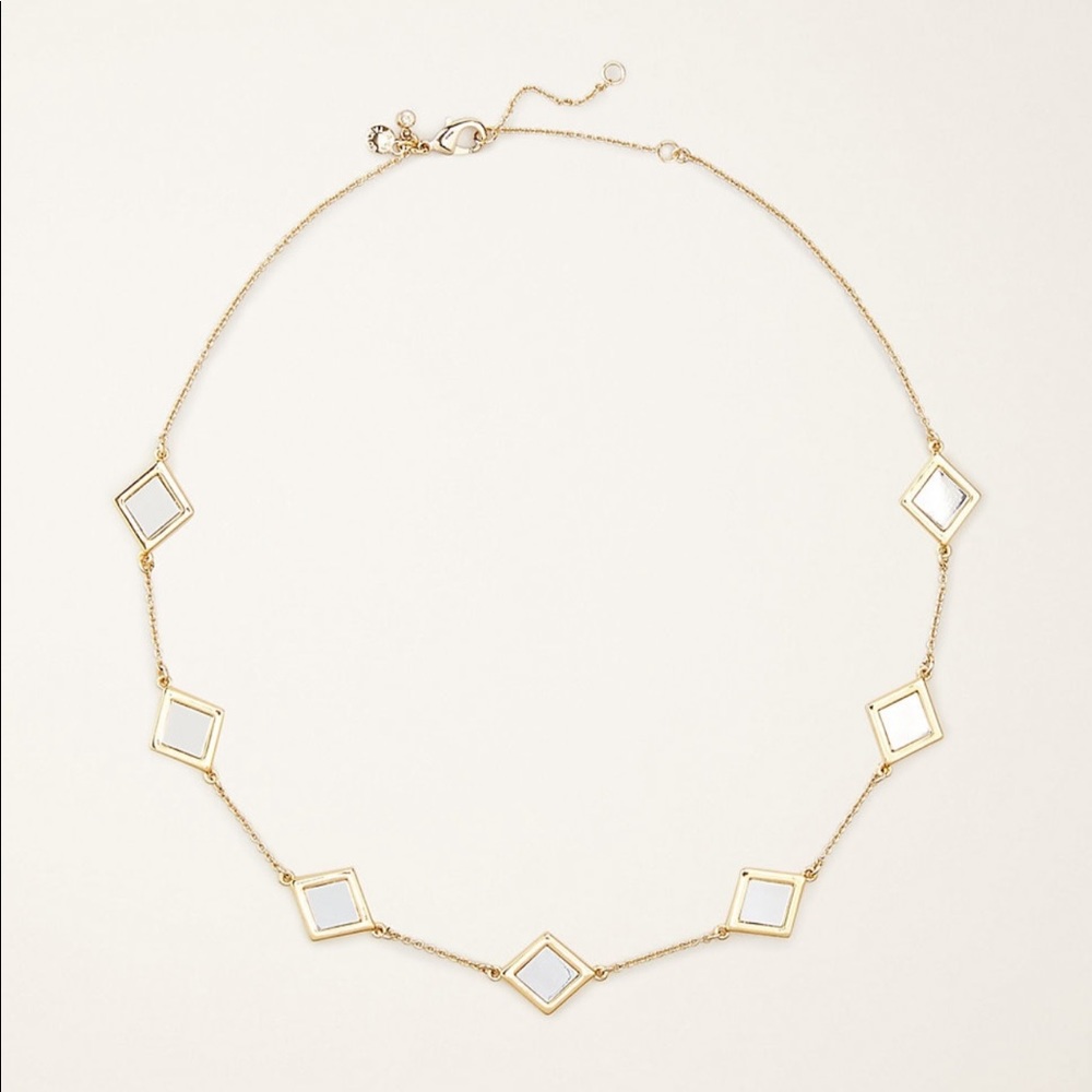 Ann Taylor Geo Metallic Necklace